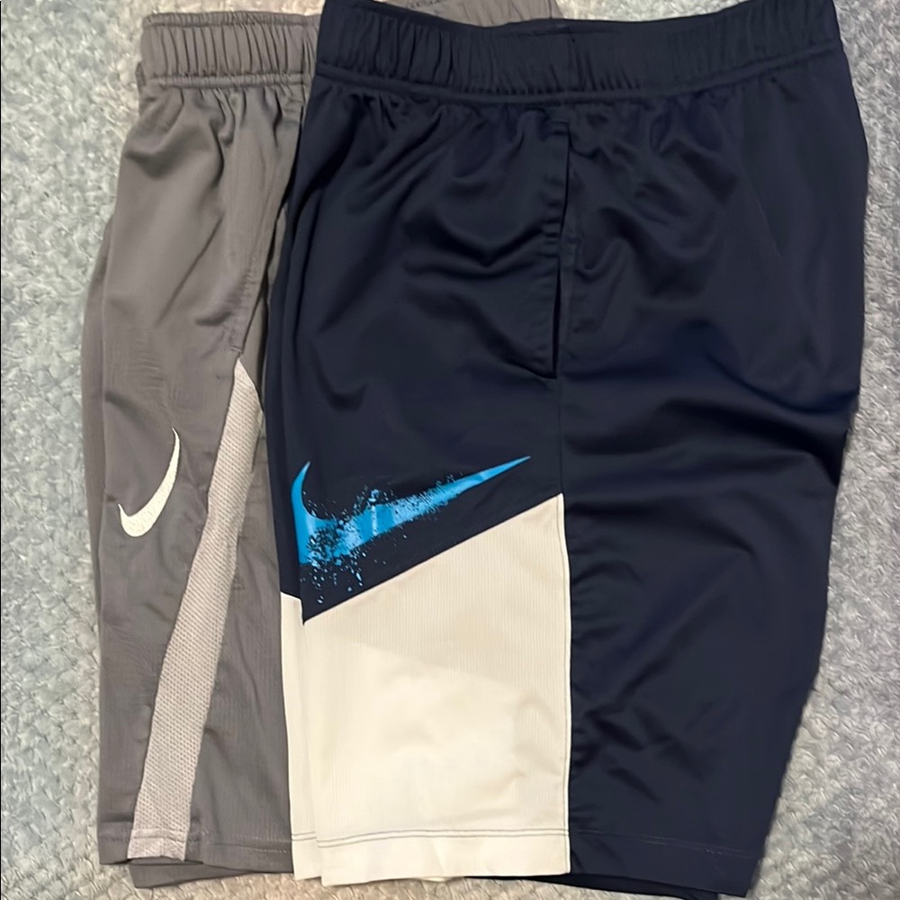 Nike Kids Shorts - Gray and Navy
